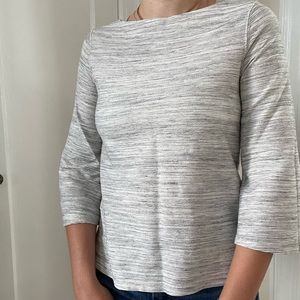 Old Navy, 3/4 sleeve, sweater, gray & white, size xs